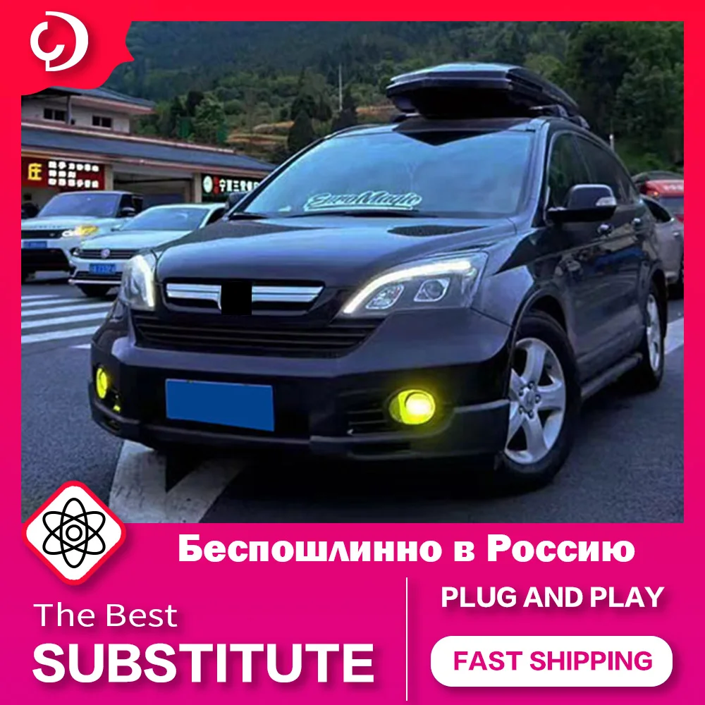 Lumières de sauna pour Honda CR-V CRV 2007-2011 une paire LED DRL course clignotant budgétaire lentille feux de illeur feux de route remplacement