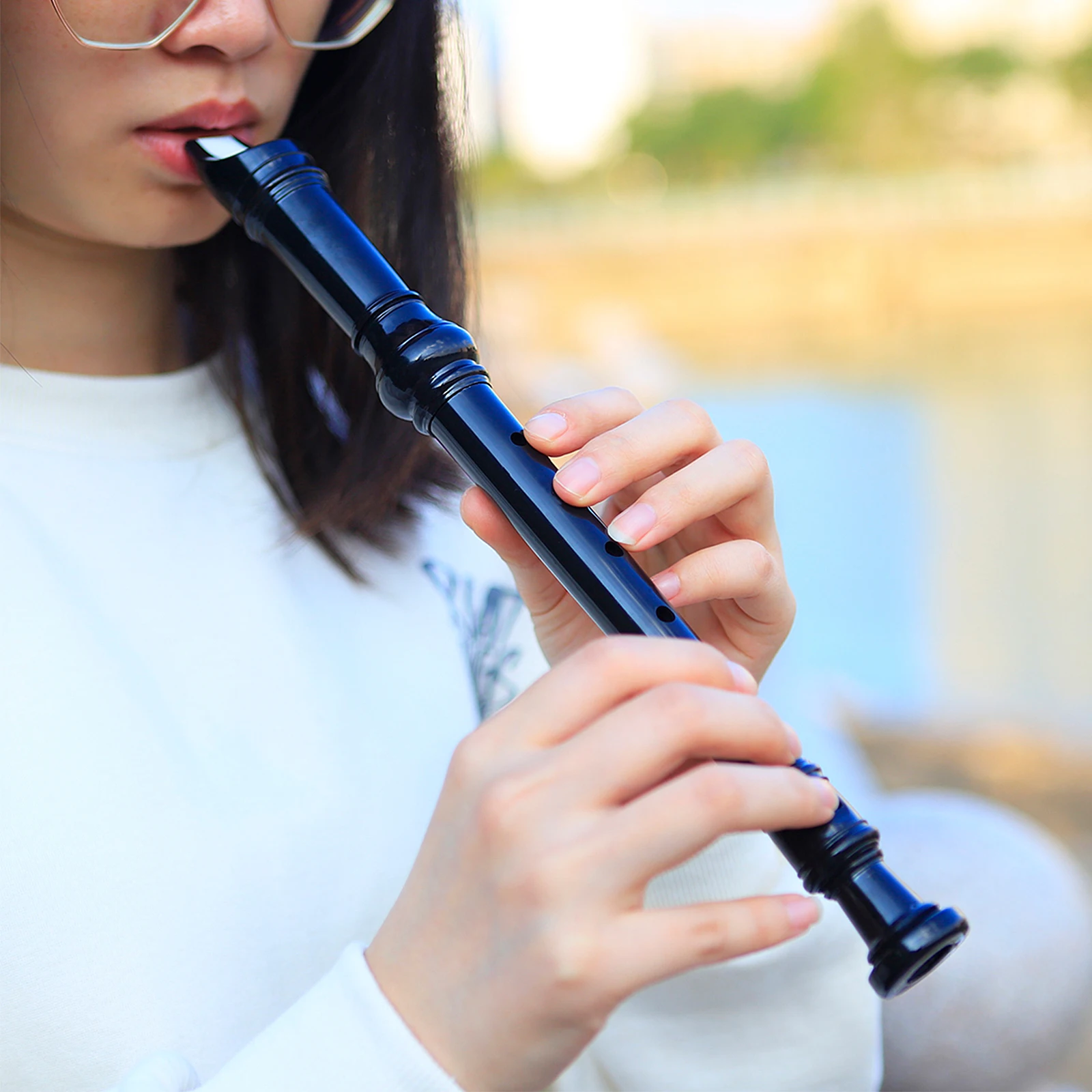 

8 Hole Soprano Recorder Kids ABS Material Lightweight Durable Safe Children Flute Mini Clarinet Treble Flute Musical Instrument