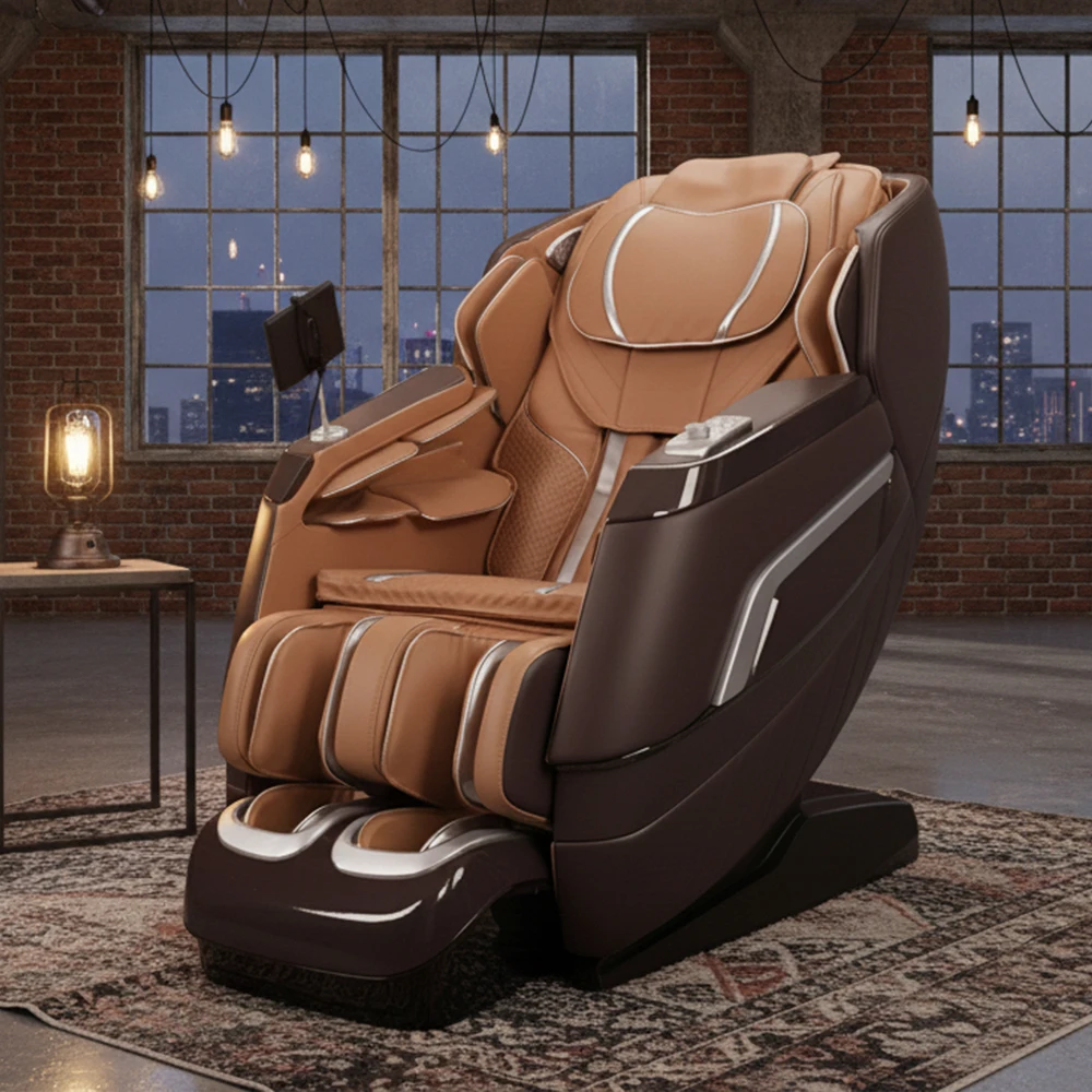 

Роскошное массажное кресло для всего тела 4D 2025, электрическое кресло с нулевой гравитацией SL Track, MASSAGE Luxury
