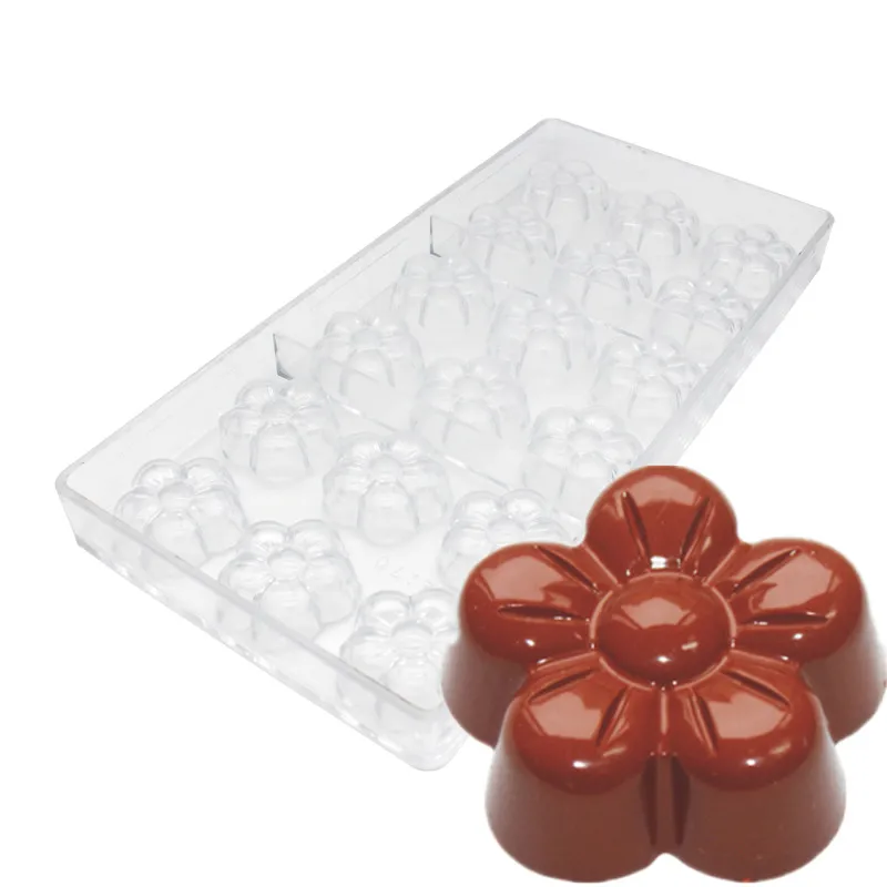 Flower Chocolate Bonbon Mold Polycarbonate Moon Star Chocolate Mould DIY PC Candy Tool