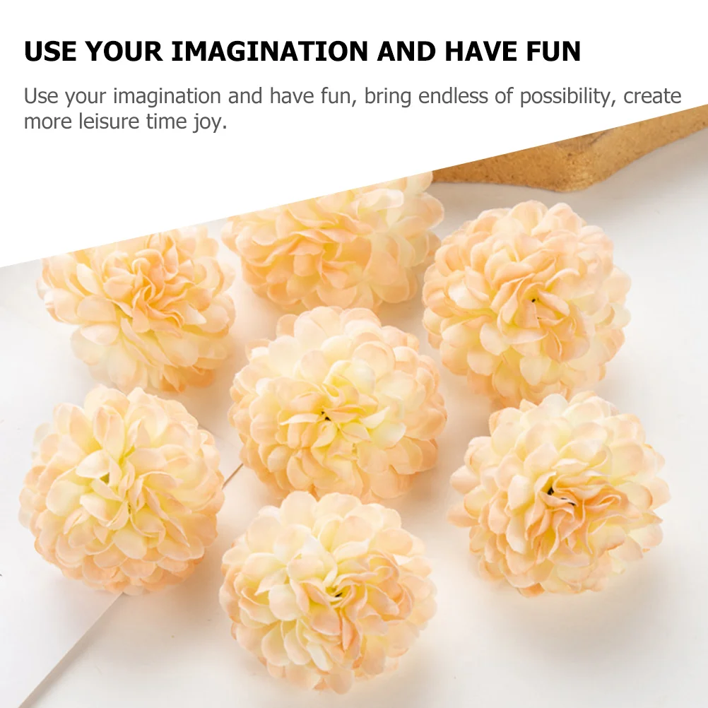 

35 Pcs Artificial Chrysanthemum Silk Fake Flowers Heads for Crafts DIY Wedding Party Decoration Mini Daisy Craft Making