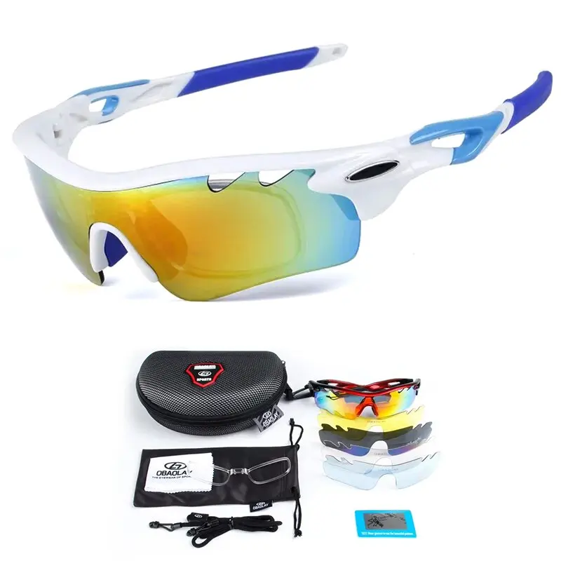 Men bicycle glasses Cycling Polarized sports Riding sunglasses 5 PCS of lenses cycling Goggles running sports glasses