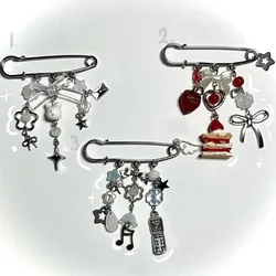 stars brooch cake Charm safety Pin charms Y2K Handmade
