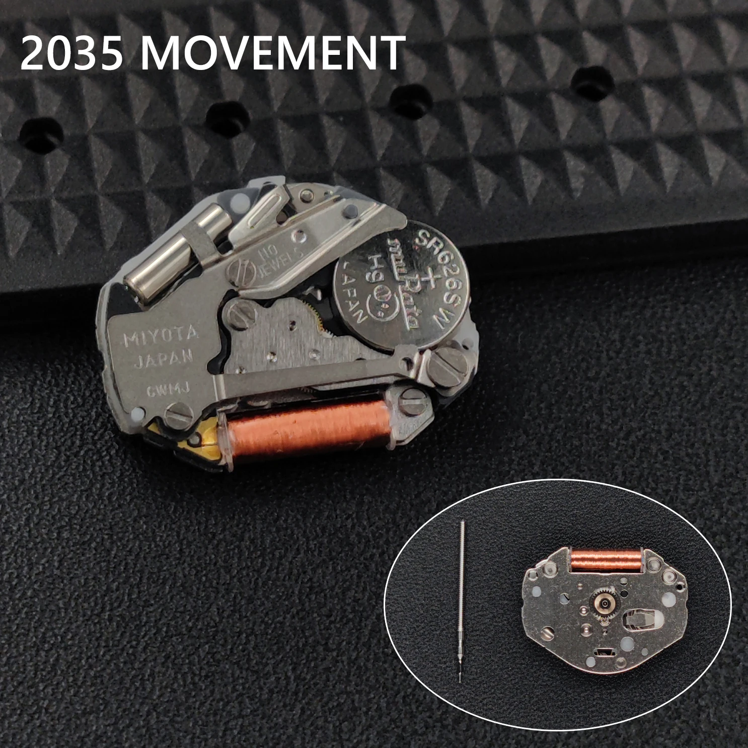 Echtes japanisches Miyota 2035-Quarzwerk, Standard-Armbanduhr mit drei Zeigern/Nadeln, analoger Mechanismus, Modifikation, Ersatzteile 2035