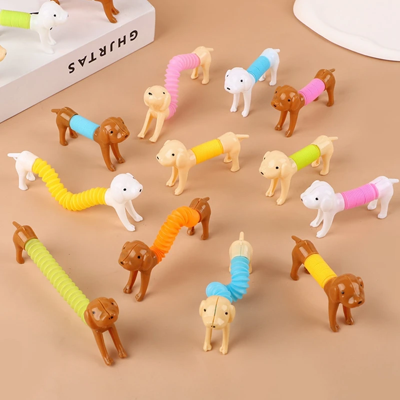 12–36 Stück dehnbares Hundespielzeug für Kindergeburtstag, Gastgeschenke, Pinata-Füller, Schulbelohnungen, teleskopierbares Tier, sensorisches Squeeze ​   Haustierspielzeug