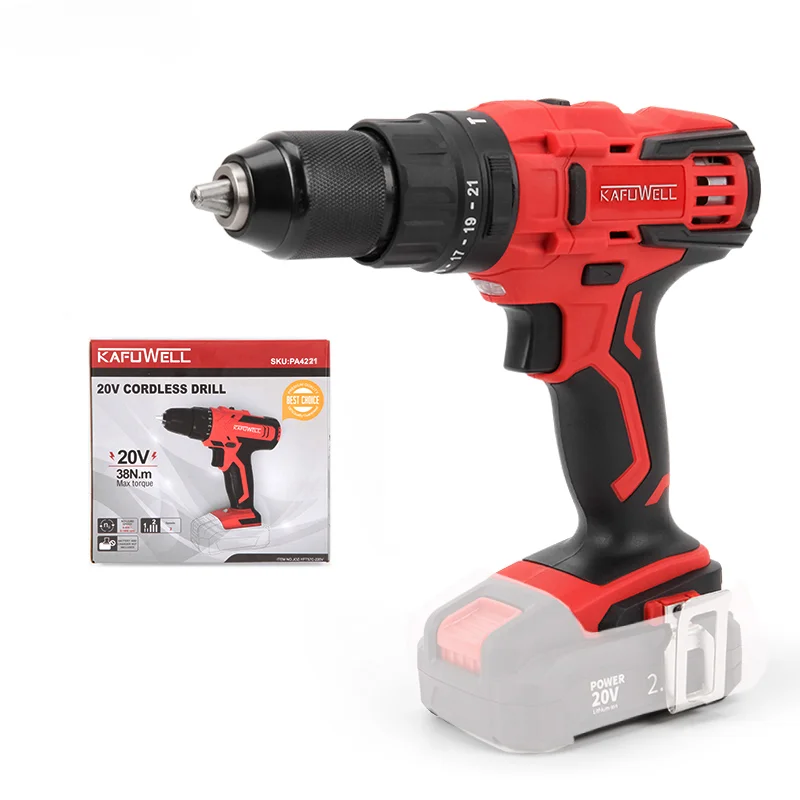 For KAFUWELL PA4221 Wholesale 20v High Quality Impact Cordless Drill Set Profesional Power Tools