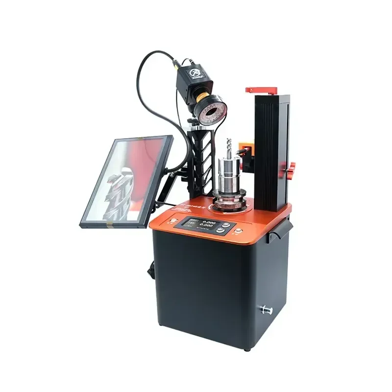 Portable CNC Tool Presetter for Testing Milling Cutter Accuracy and Blade Vibration Orange Color 6 Month Warranty
