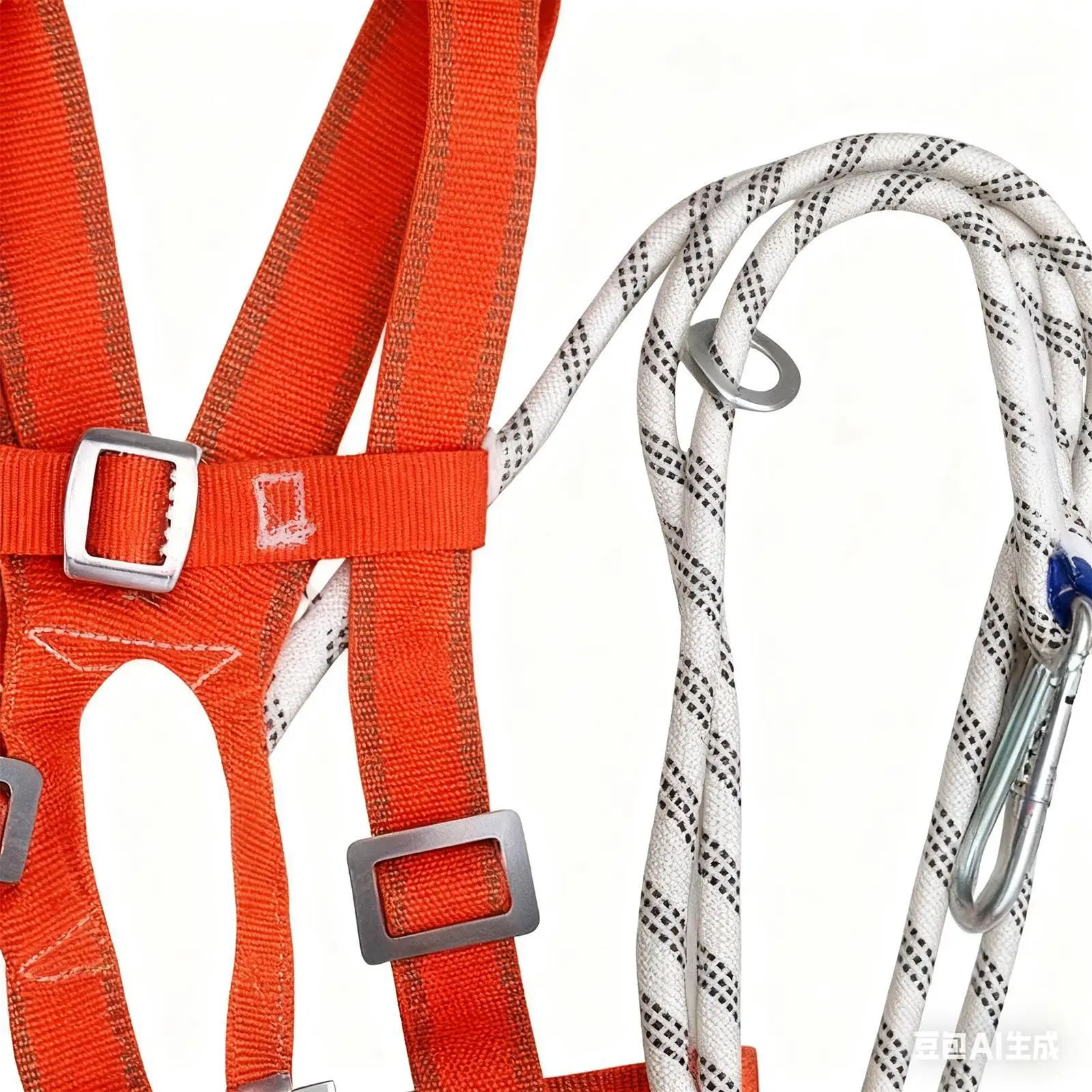 Harness for Construction Shock Absorbing Adjustable Construction Site Body Safety Harness for Men Beginners Professionals Window