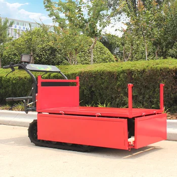Aangepaste ElectricTransporter Hydraulische Front Tipping Self Loading Track Mini-dumper te koop