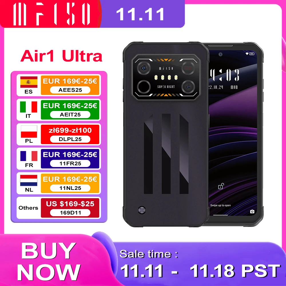 IF150 Air1 Ultra Global Android Smartphone Version robust, mobile phone NDavid, 8 Go, 256 Go, 