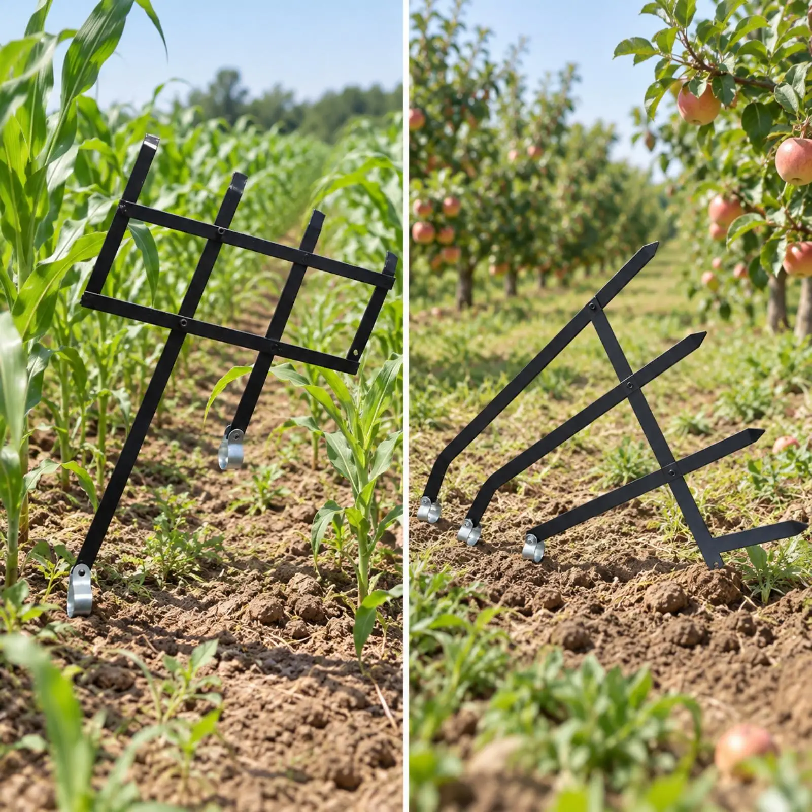Agricultural Mower Grass Support Rack with Metal Frame and Mounting Clamps Heavy Duty Crop Deflector for Farm Work