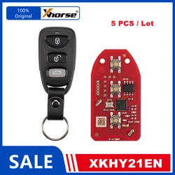 5PCS Xhorse XKHY01EN Wire Remote Key per Hyundai 4 pulsanti versione inglese funziona con VVDI2 Mini Key Tool Max Pro