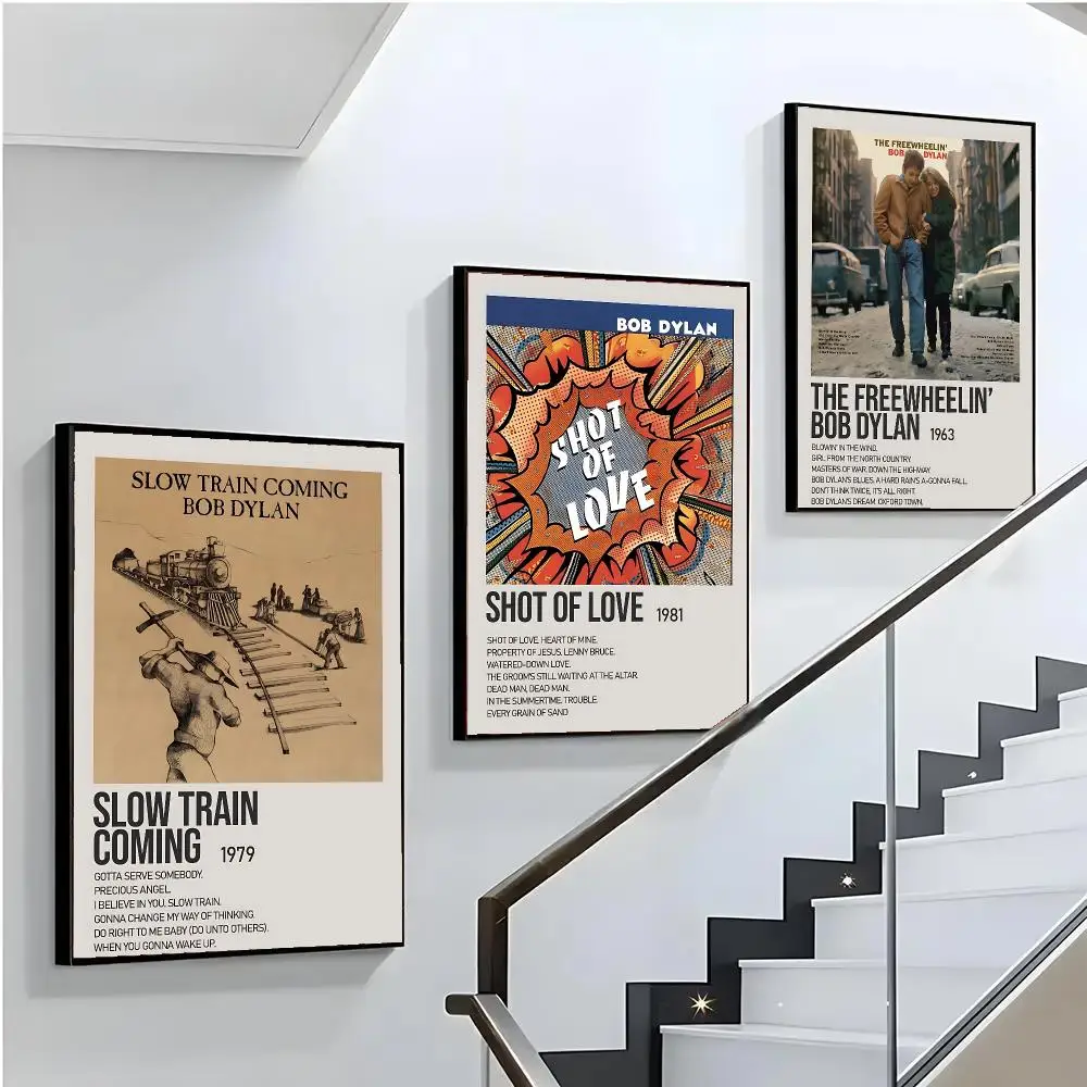 B-Bob D-Dylan Album Poster HD Poster Wall Art for Bedroom Living Room Office Bar Home Decor Aesthetic Print