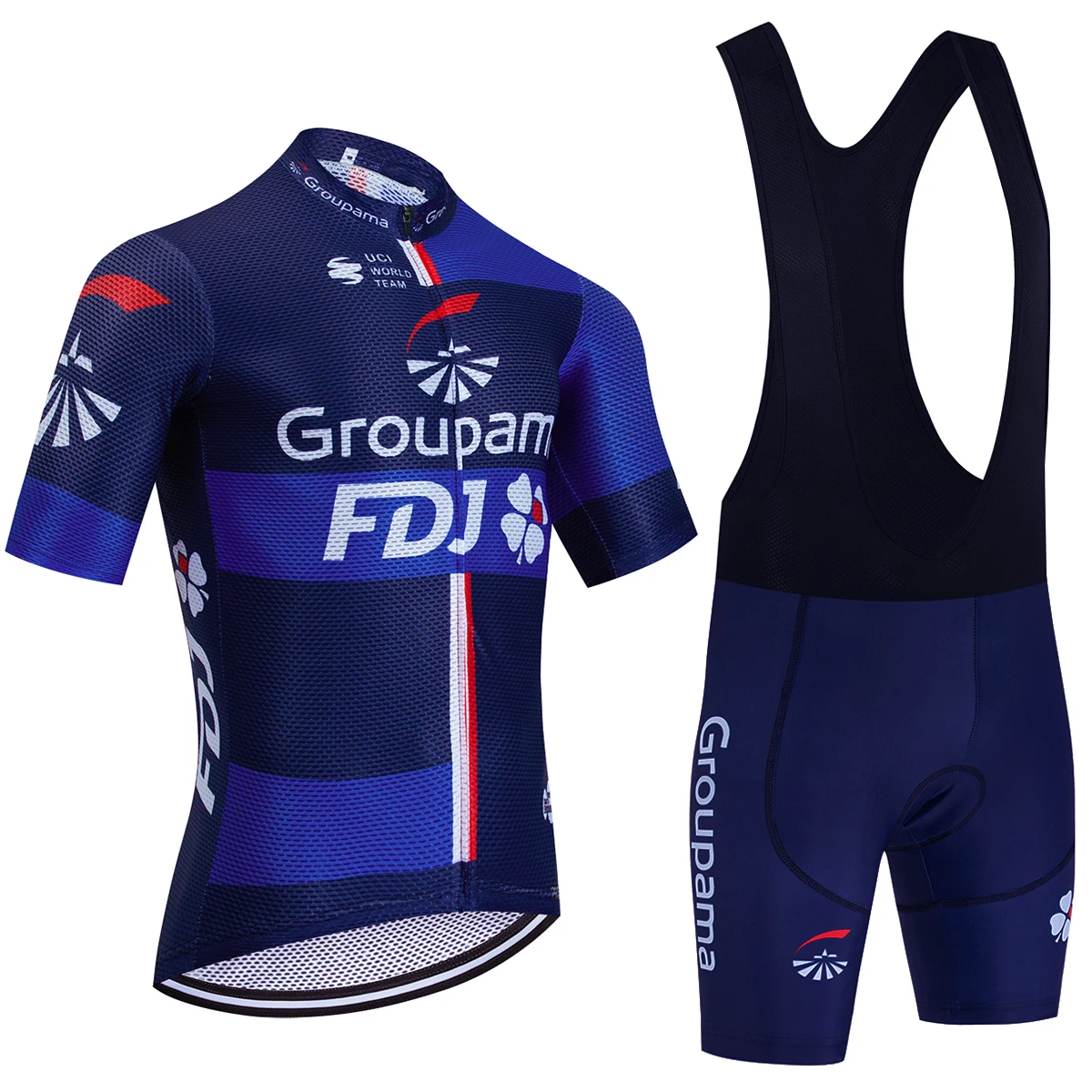 Tour 2024 FDJ Cycling Jersey Bike Shorts Set Men Women Quick dry Ropa Ciclismo Team Pro Bicycle T-Shirt Clothing