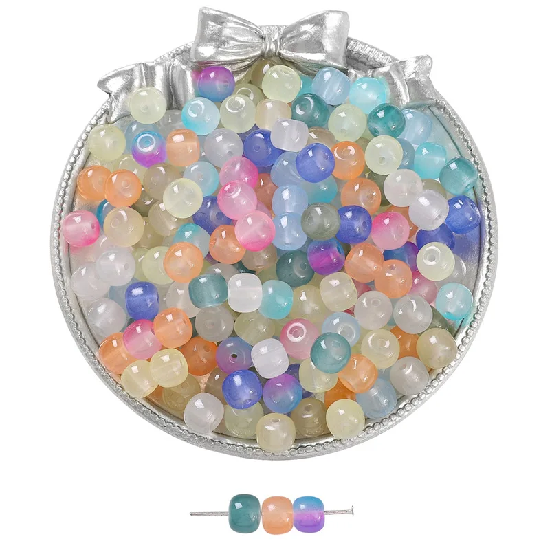 1pack 30pcs Glass Apple Bead Bucket Bead Pendant Jewelry Making Materials Accessories DIY Charms Bracelet Necklace Supplies