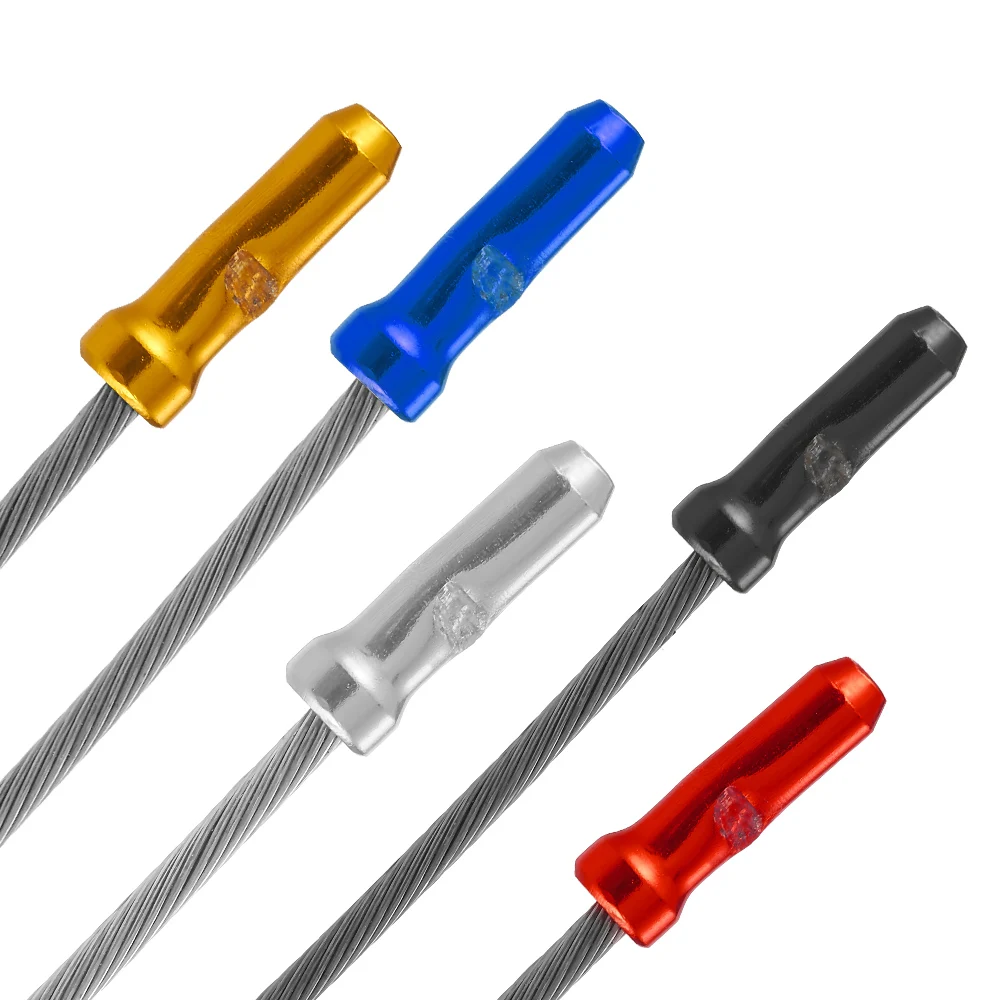 10/100 Pcs Bike Bicycle Brake Shifter Aluminum Inner Cable Tips Crimps Cycle Cycling Parts Derailleur Shift Cables End Caps