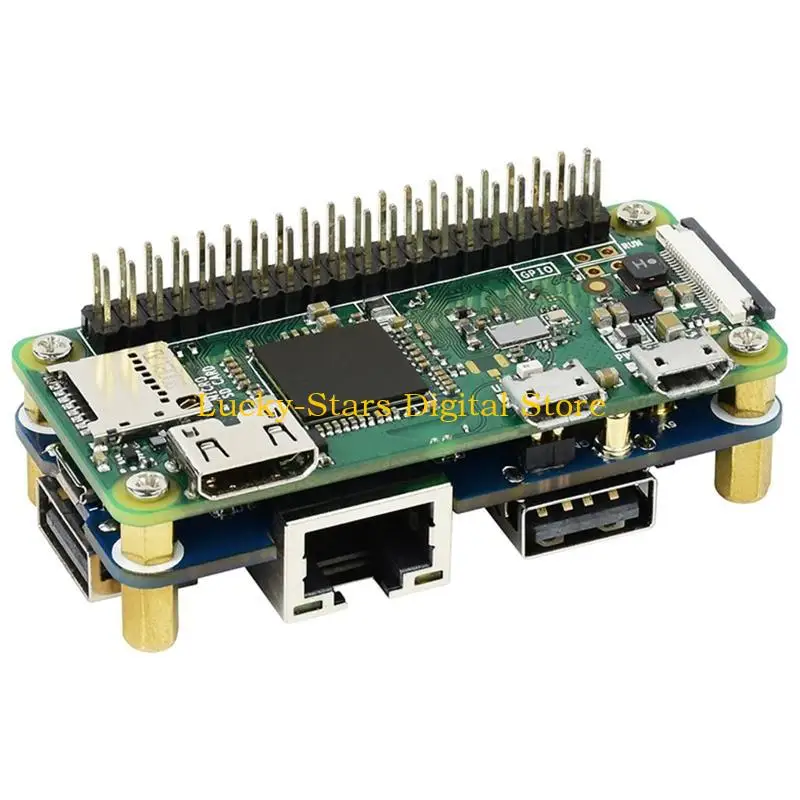 T3EE Ethernet/USB HUB Box para RPI 0/0 W/0 WH, inclui placa HUB HAT USB com 3 portas USB 2.0