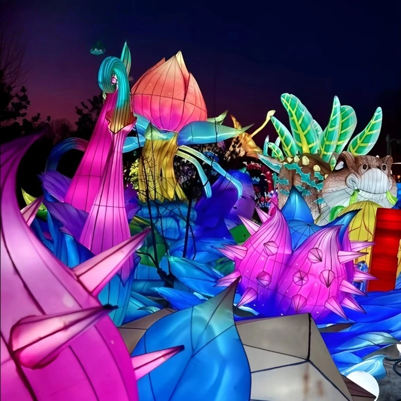 Handmade Chinese Fabric Luminous Lantern New Year's Celebration