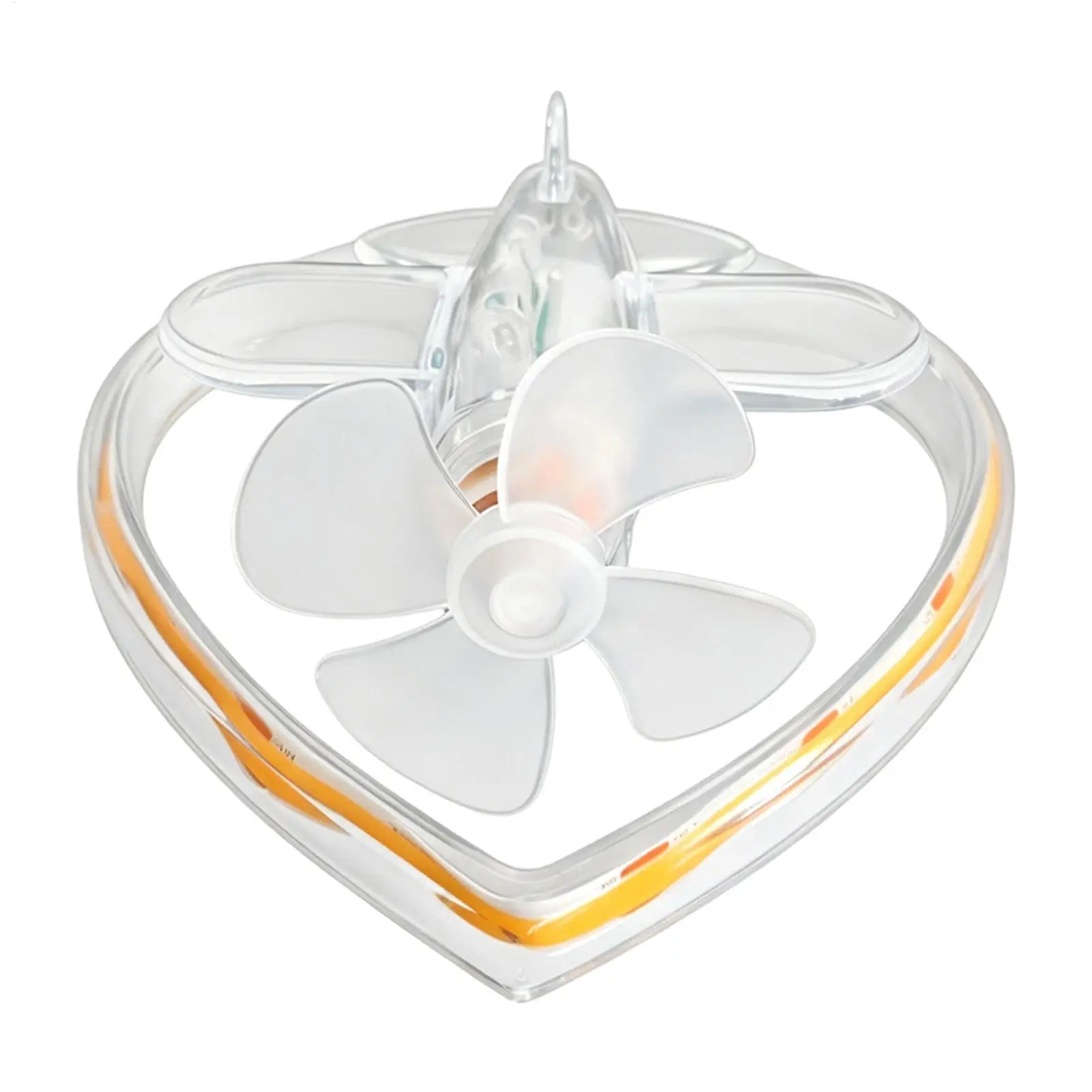Motorcycle Decorations Wind-Powered Airplane LED Heart Ornaments Rotating Bike Helmet Decoration For Adults Women Outdoor Travel