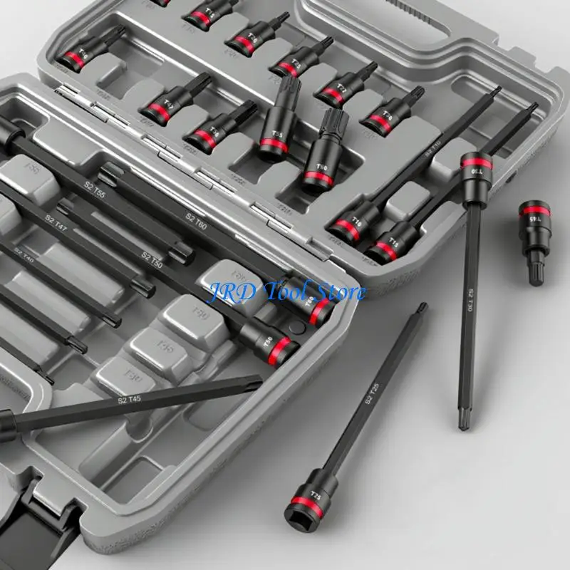 A2UD Impact Socket Reinforced Nut Screwdriver 3/8inch Drive Impact Bit Drill Bit Adapter Drive Socket