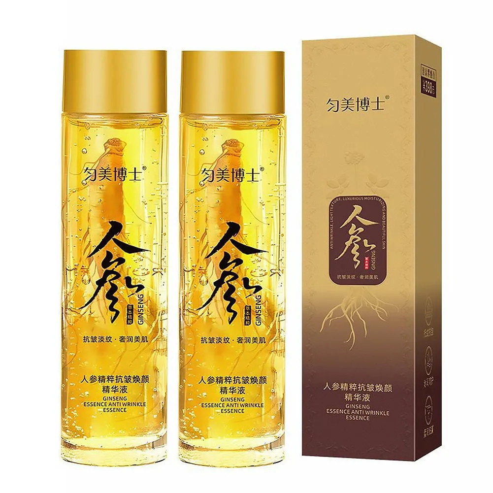 Gold Ginseng Face Essence Smoothing Facial Serum Deep Moisturizing Nourishing Facial Serum Ginseng Toner For Skin Care For Women