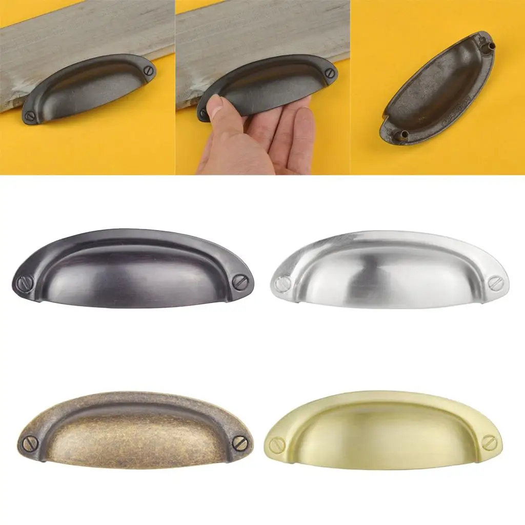Мебельные ручки из цинкового сплава в винтажном стиле для ящика шкафа, 4 цвета