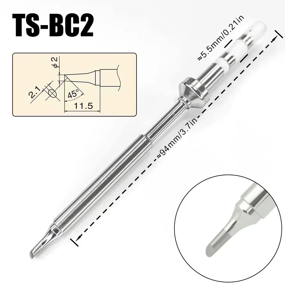 TS100 TS101 Pine64 Soldering Iron Tip Replacement Various Models of Pinecil Electric Soldering Iron Tip TS Series B2 I K C4 D24