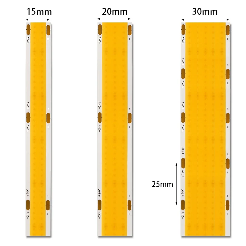 Super szeroka taśma LED COB 30mm 20mm równomiernie jasna ciepła biała taśma liniowa światło robocze 3000K 4000K możliwość przyciemniania 24V CRI90