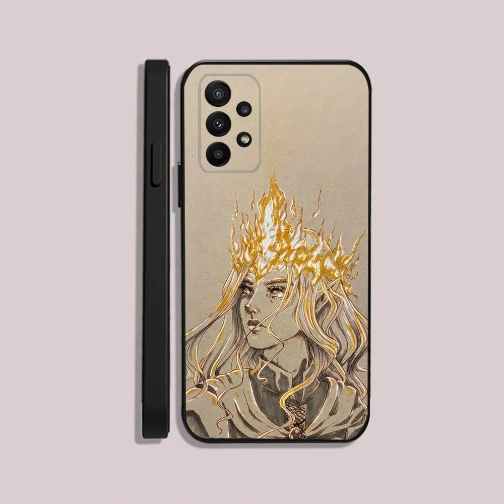 Troon van glas telefoonhoesje voor Samsung S24,23,22,30,21,10,9,Ultra,Plus,Lite,FE,5G zwarte zachte hoes