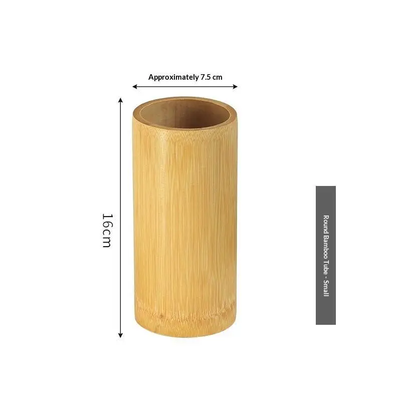 Natural Bamboo Chopstick Holder With Drain Hole Durable Handmade Design For Kitchen Use
