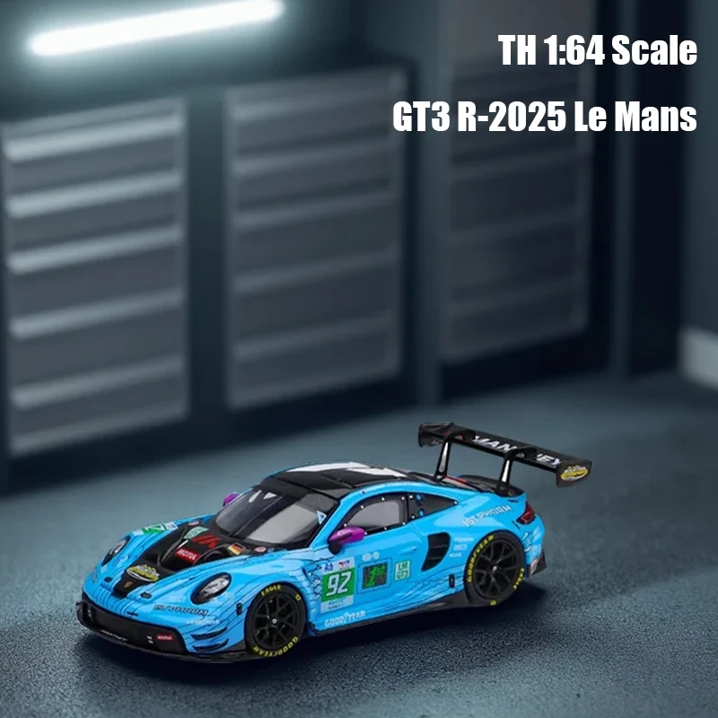 TH 1:64 Scale GT3 R-2025 Le Mans Alloy Car Model Ornament Souvenir Display Collection Hobby Gift