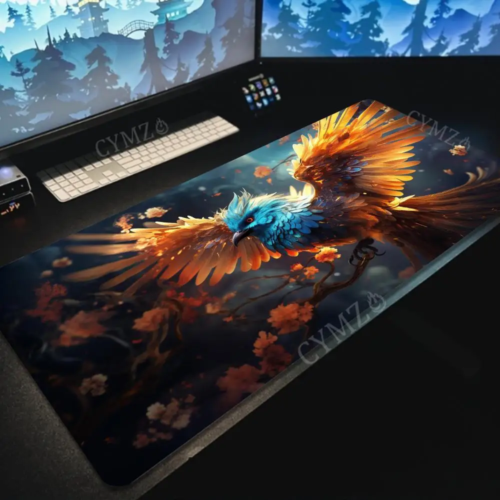 

Fantasy divine bird pattern large Mouse Pad Desk Mat gaming mats anti-slip Durable offices accessories keyboard mouse mat rug