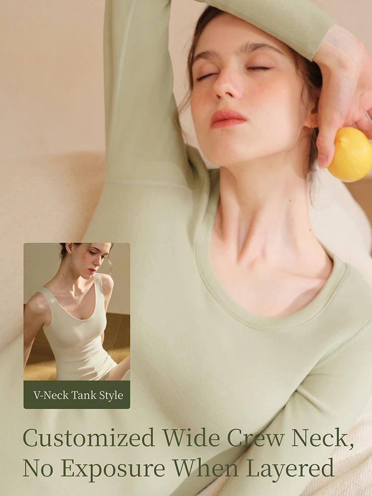 Women's Fleece Thermal Underwear Set - Long Sleeve Top & Pants