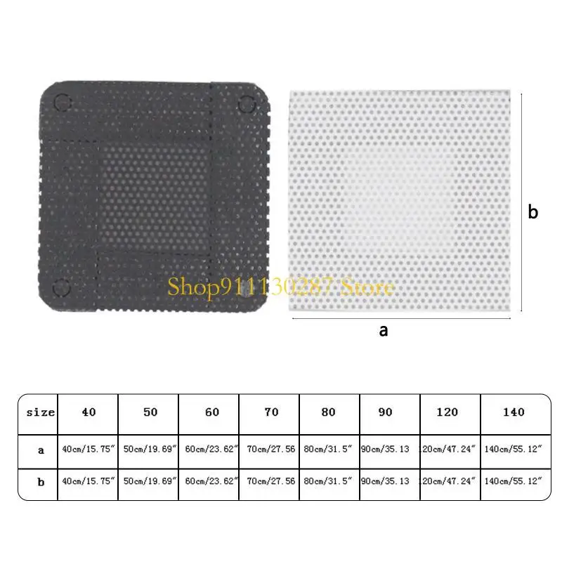 J1HC Stoffilter PC-ventilator Stofdichte hoes 50/12/14/9/8/7/6/5/4cm PVC Mesh Fan Netto