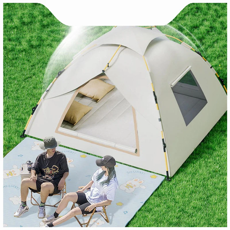 

Automatic Outdoor Camping Tent 2 to 4 Person Single Double Family Tent UV Protection Insect Proof Indoor Small House Tent