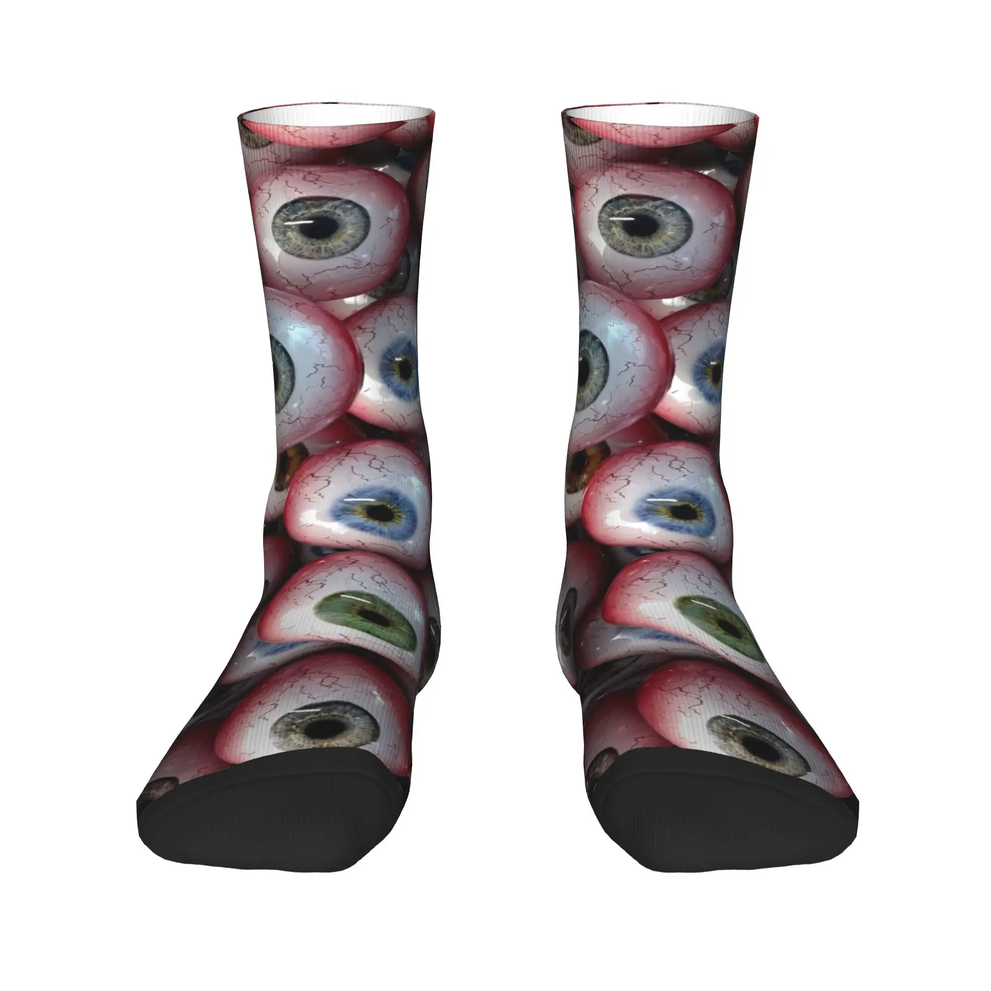 غريبة ومضحكة العين طباعة الجوارب الخريف جوارب Kawaii الرجال تنفس الجوارب تصميم سكيت عدم الانزلاق الجوارب