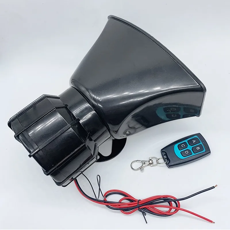 

100W 12V DC Car mounted Alarm Professional Power Amplifier System Handheld Remote Control for All Specific Vehicles with 4 Alarm