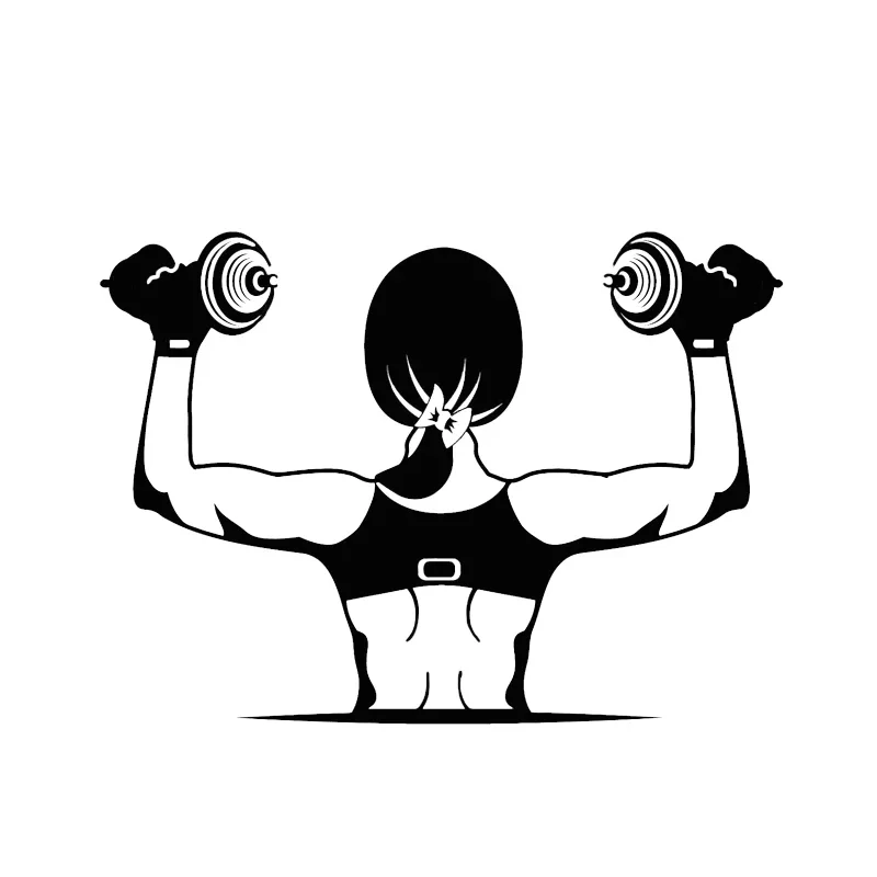 

Interesting Dumbbell Muscle Fitness Training Decoration Car Sticker High Quality Pvc Sunscreen Waterproof Black/white, 15cm*11cm