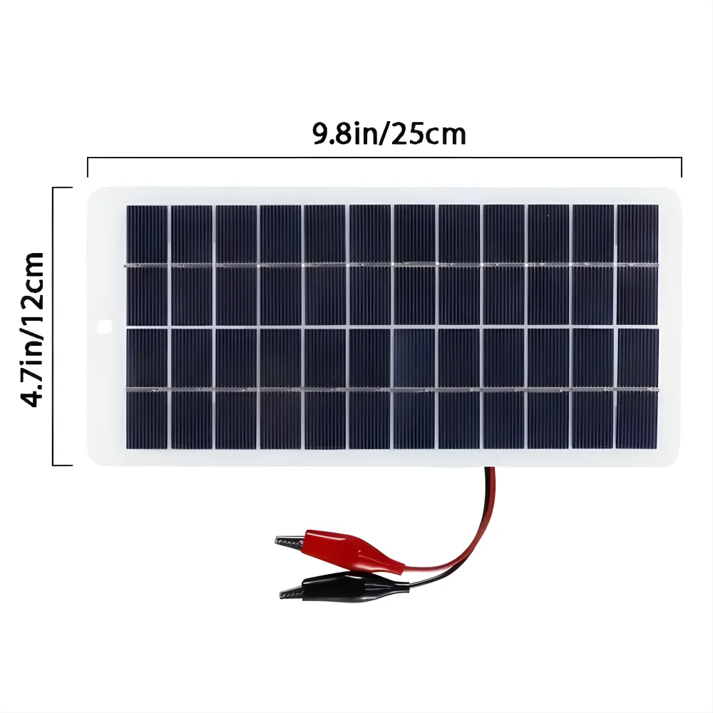 1 Solar Panel 4.5W 12V Outdoor DIY Solar Battery Charger Polycrystalline Panel DC Outdoor Portable Solar Charger, 9.8x4.7 inch