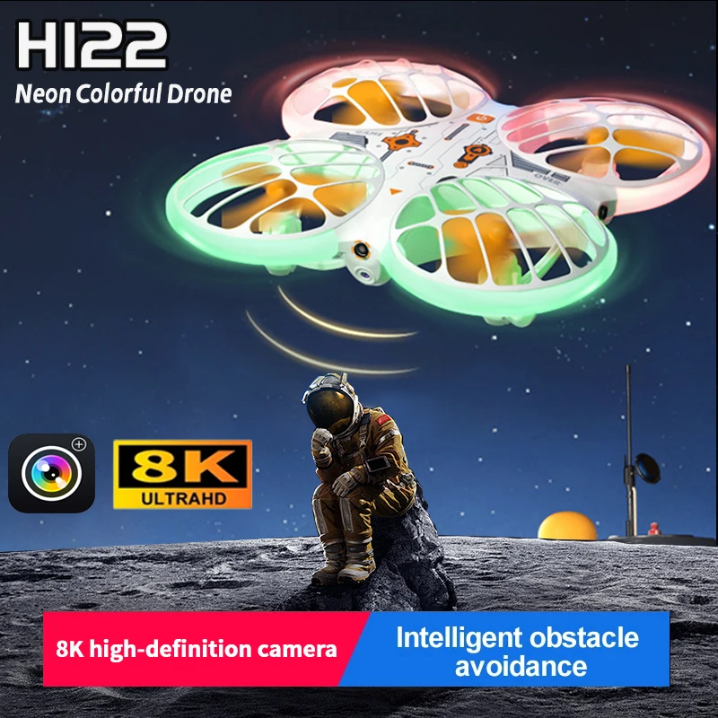 

Mini Drone 4k Profession HD Wide Angle Camera 1080P WiFi FPV With Neon lights Dron Camera Height Keep Drones Quadcopter Toys