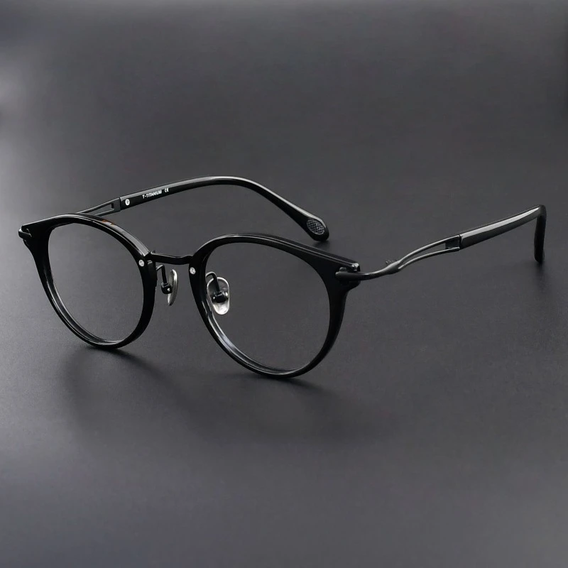 عالية الجودة خلات البيضاوي الرجعية وصفة طبية العلامة التجارية تصميم اليدوية إطار قصر النظر نظارات النساء التيتانيوم الرجال نظارات القراءة Gafas
