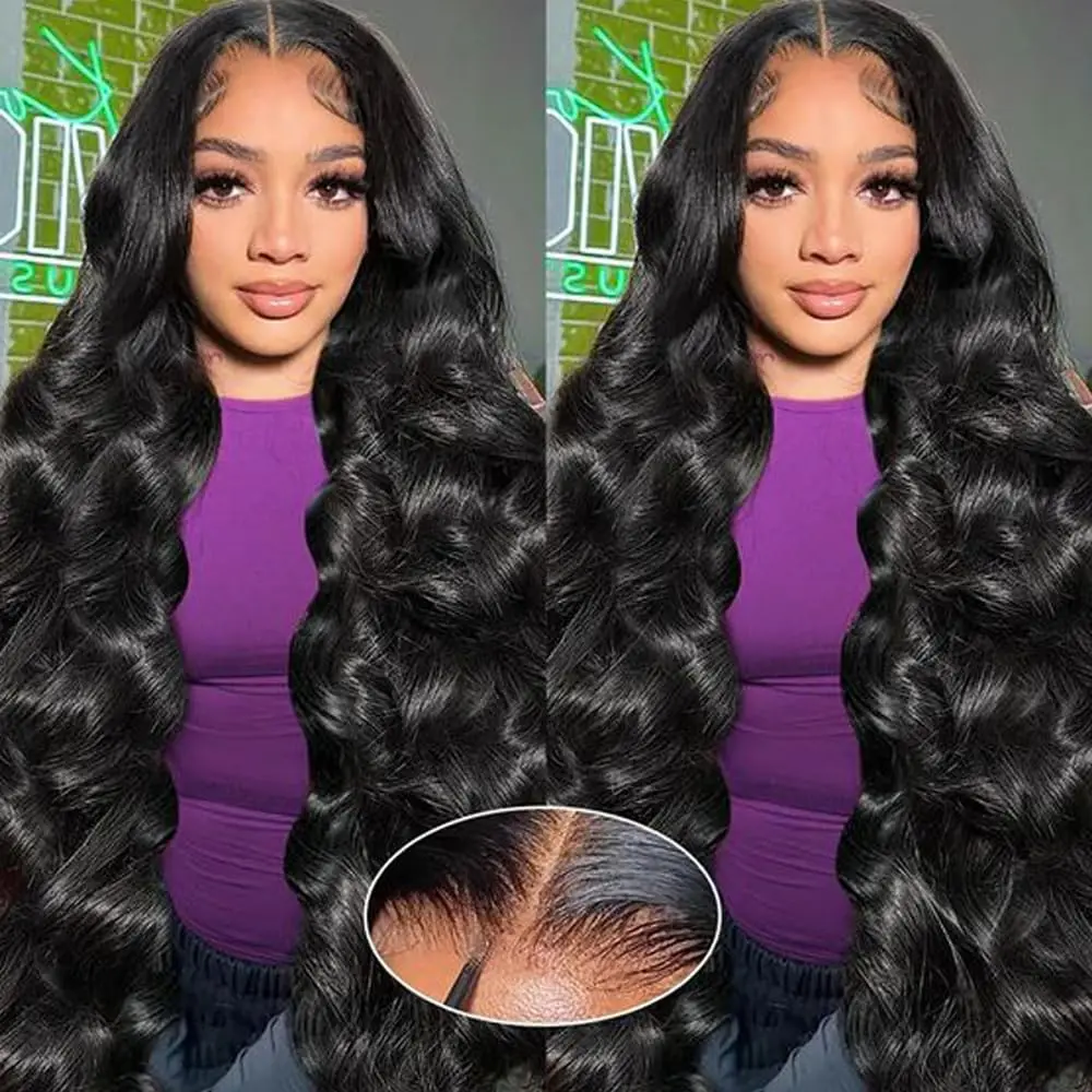 13x4 Lace Frontal Human Hair Wig 32 Inch Body Wave Pre Plucked 13x6 Lace Front Wig Brazilian Lace Front Human Hair Wig For Women