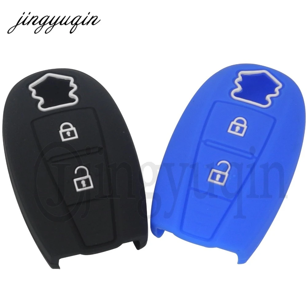 jingyuqin Silicone Cover Smart Key Case For Suzuki Swift Kizashi SX4 S-Cross 2Buttons Car Keyless Fob Set Skin Holder Protection