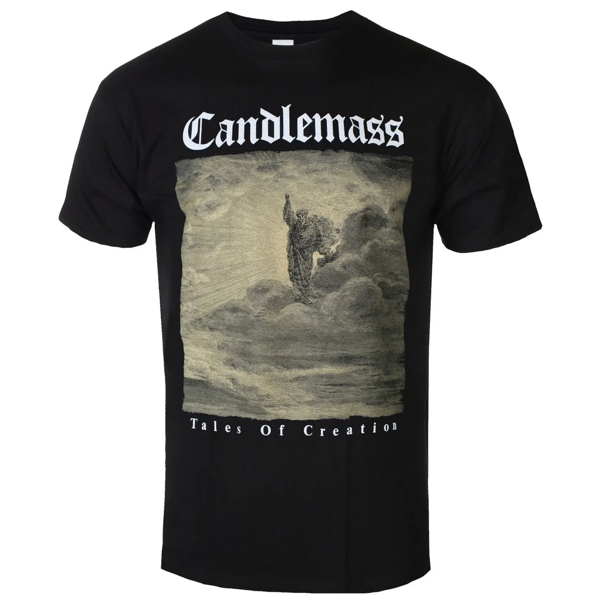 Candlemass Tales of Creation Doom‑metal Band Graphic Short Sleeve Top Men Women Vintage Cloud‑top God‑figure