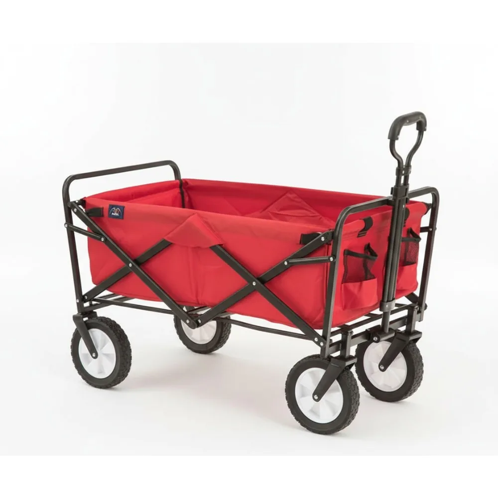 

Heavy Duty Steel Frame Collapsible Folding Wagon Cart 150LB Capacity Outdoor Camping Garden Utility