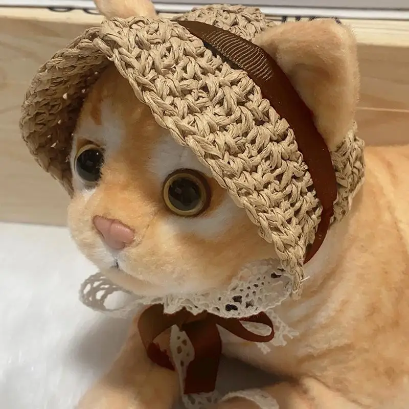 Dog Sombrero Hat Cat Sun Hat Dog Summer Hat Small Dog Sun Hat Dog Sun Caps Cat Sombrero Straw Hat for Puppy Small Dogs