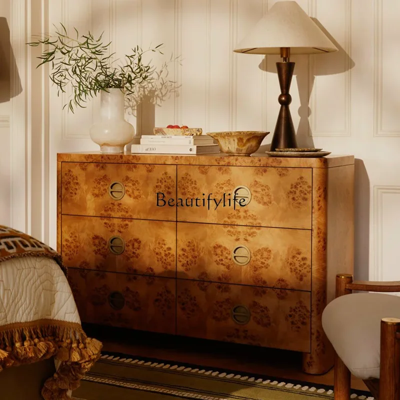 

yj9Medieval solid wood chest, retro surprising quiet wind French side storage cabinet, six chest cabinets