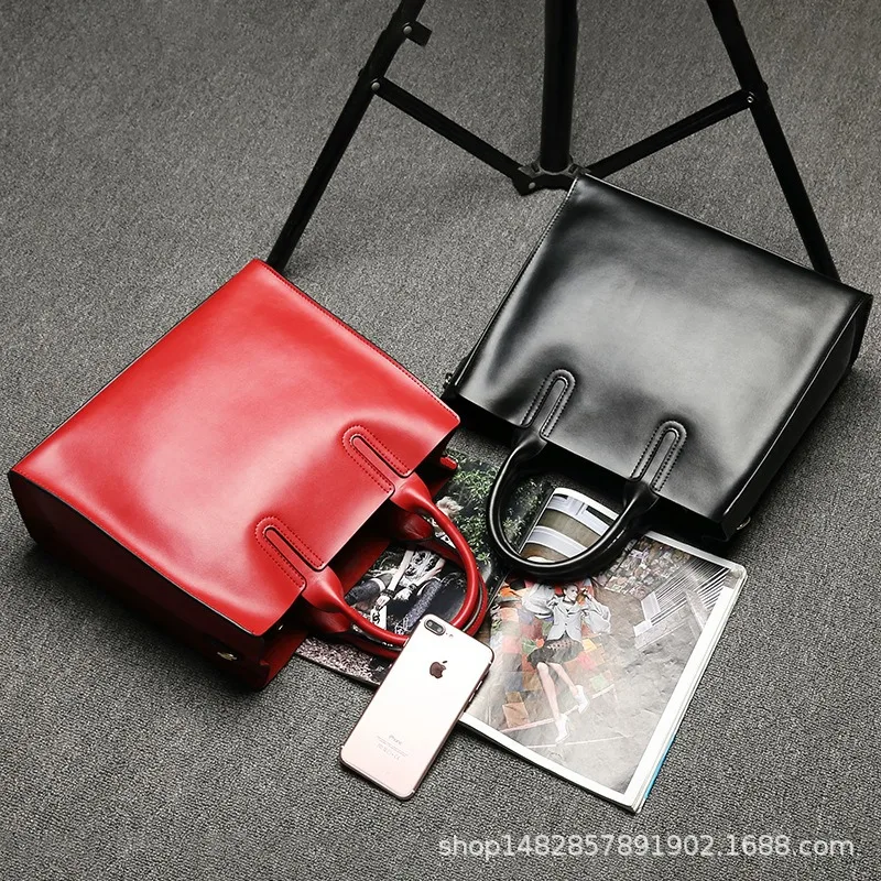 

Женская большая сумка из натуральной кожи, новинка 2023 года, дизайнерская роскошная сумка большой вместимости, модная сумка через плечо, стильная повседневная сумка