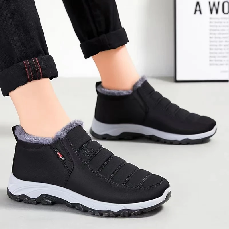 Women\'s Boots Unisex Winter Shoes Women Waterproof Snow Boots Female Slip On Casual Shoe Plush Footwear Men\'s Ankle Botas