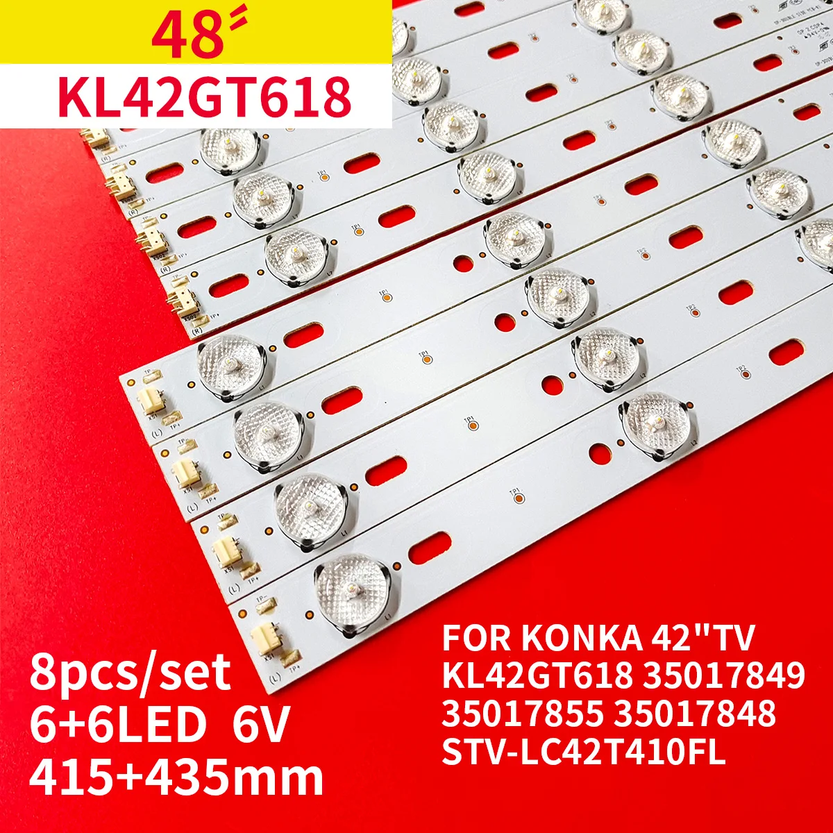 4set-kl42gt618-35017856-kl42gt618-konka-led-bande-35017849-35017848-led-retro-Eclairage-bande-pour-sustore-a-stv-lc42t410fl-dns-k42a619